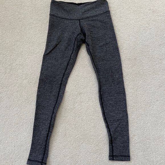 Lululemon Wunder Under Crop Herringbone Black/Black Size 4 - Picture 3 of 6